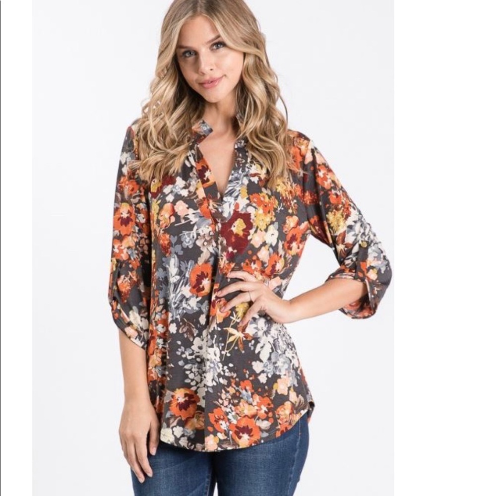 Fall floral top